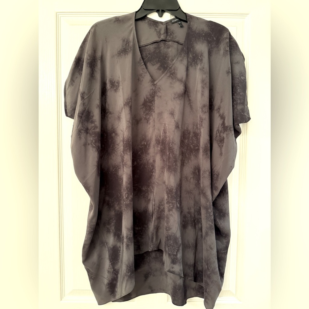 Eileen Fischer silk short sleeve cocoon blouse